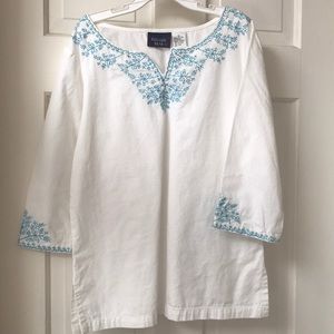 Rugged Bear girls size 10 white tunic/shirt